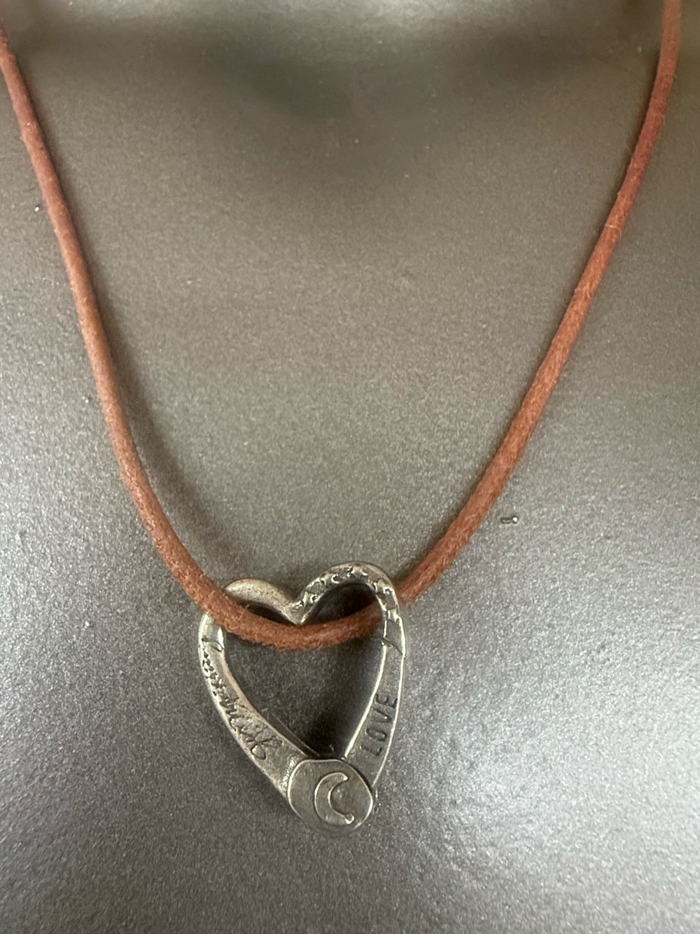Jes MaHarry Heart charm leather cord necklace. New with tags.